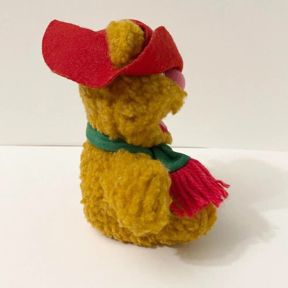 Vtg 1988 Christmas Muppet Baby Fozzie Bear Plush Xmas Holiday 7 Inch  Tall Toy - Picture 9 of 16